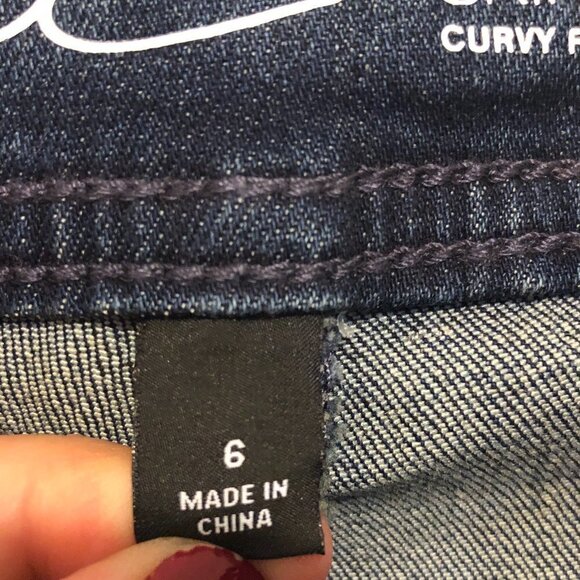 NWT INC Jeans Women's Size 6 Blue Studded Curvy Fit Skinny Leg Starstruck Wash - Picture 11 of 12